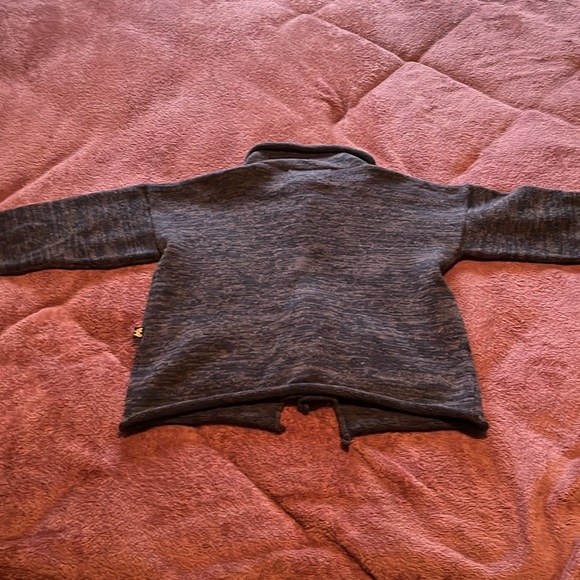 Peruvian Trading Co 100% Merino Wool Sweater Sz M Women Cardigan Marl Blue Gray - Picture 2 of 14